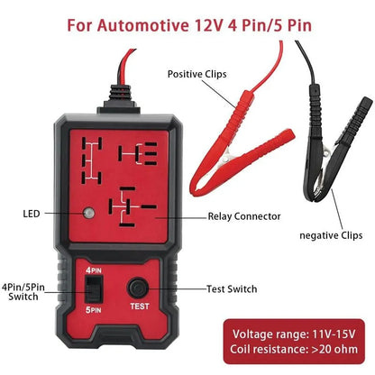 Automotive Relay Tester Tool , 12V/24V Car Relay Tester , Code Readers and Scan Tools, Diagnostic, Test and Measurement Tools