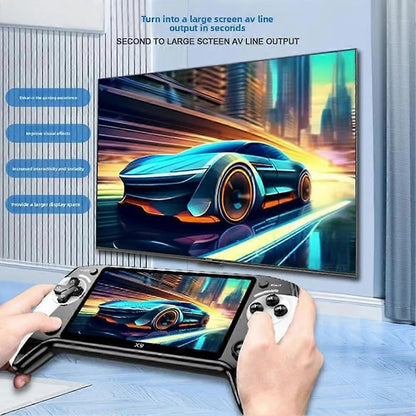 X9 portable game console, 5.5-inch HD screen, multiple languages, retro GBA Arcade video,10 simulators with 20000+ Games