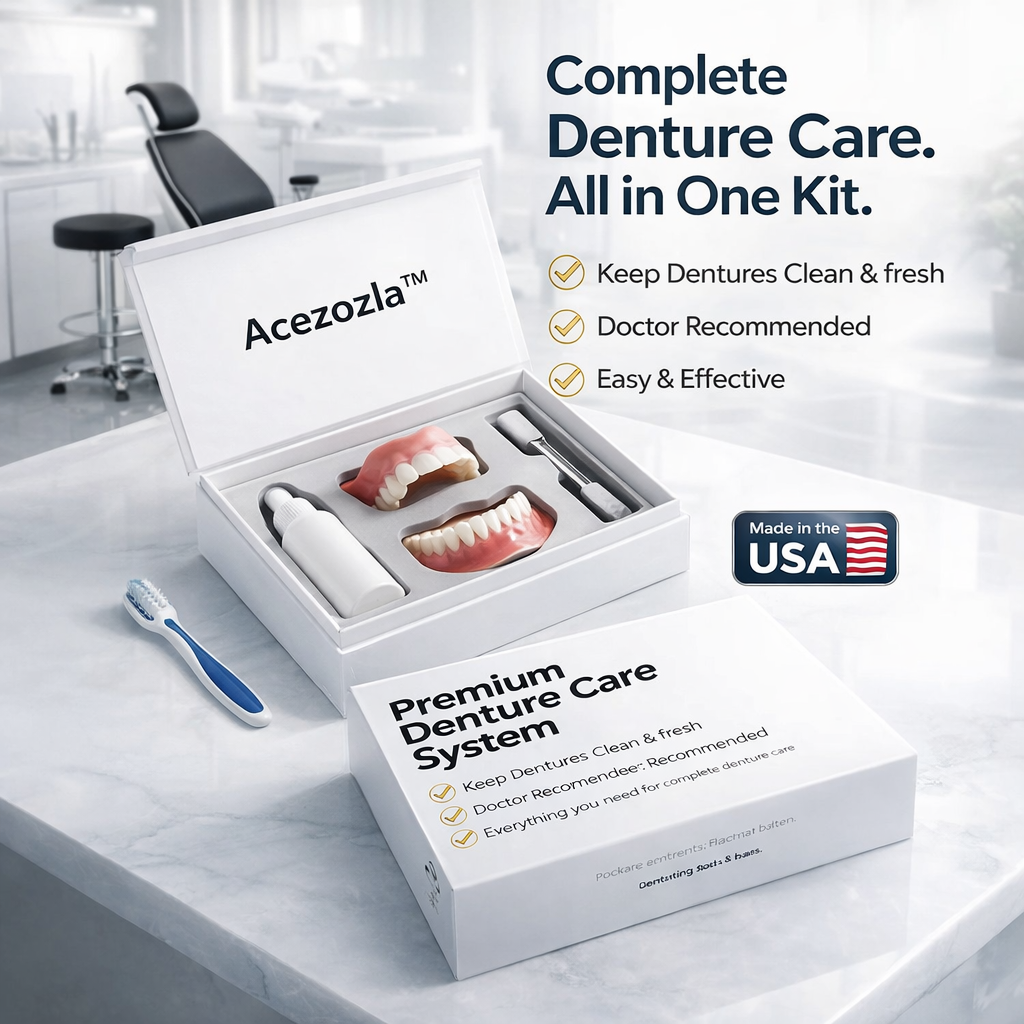 Easy Denture Set, Comfortable Smile Makeover - Made and Shipped from the USA🍀