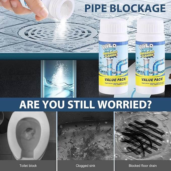 ⚡Powerful Sink & Drain Cleaner Powder – Clears Tough Clogs Fast