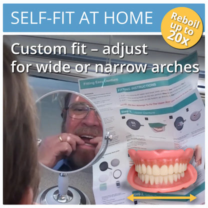Easy Denture Set, Comfortable Smile Makeover - Made and Shipped from the USA🍀