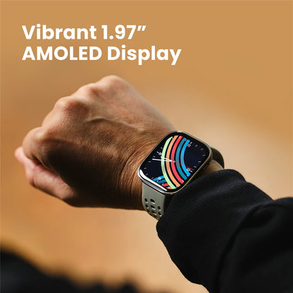 Owiwell Bip 6 Smart Watch - Black1.97" AMOLED Display - Up to 14 Days Battery Life - 5 ATM Water Resistance - Built-in GPS - 24/7 Health Monitoring - Bluetooth Calling - 140+ Sports Modes