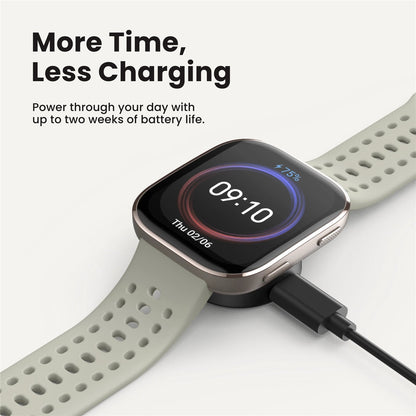 Owiwell Bip 6 Smart Watch - Black1.97" AMOLED Display - Up to 14 Days Battery Life - 5 ATM Water Resistance - Built-in GPS - 24/7 Health Monitoring - Bluetooth Calling - 140+ Sports Modes