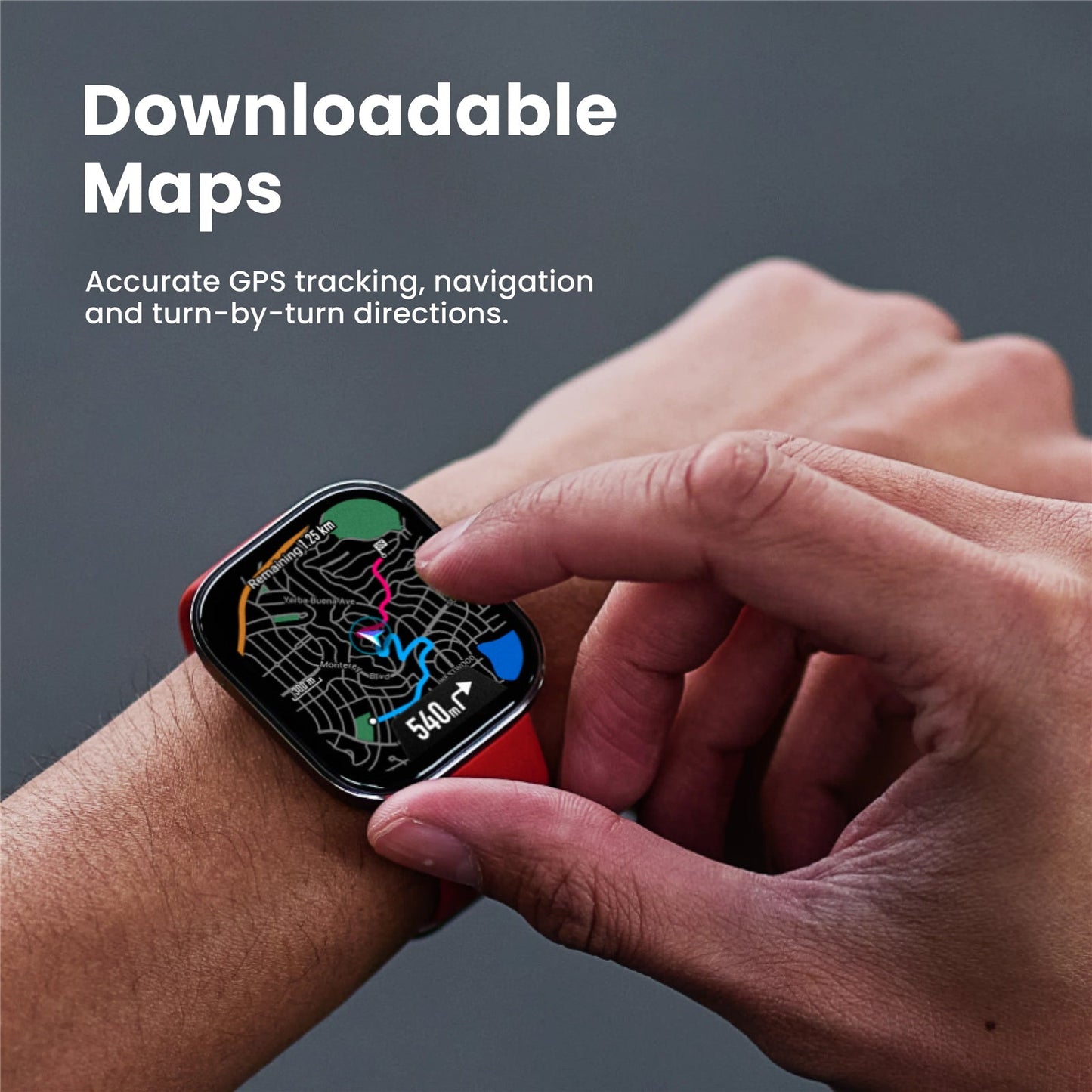 Owiwell Bip 6 Smart Watch - Black1.97" AMOLED Display - Up to 14 Days Battery Life - 5 ATM Water Resistance - Built-in GPS - 24/7 Health Monitoring - Bluetooth Calling - 140+ Sports Modes