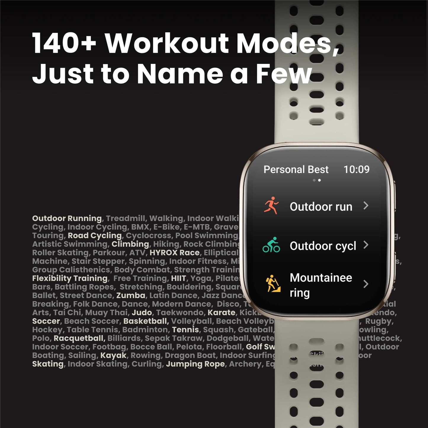 Owiwell Bip 6 Smart Watch - Black1.97" AMOLED Display - Up to 14 Days Battery Life - 5 ATM Water Resistance - Built-in GPS - 24/7 Health Monitoring - Bluetooth Calling - 140+ Sports Modes