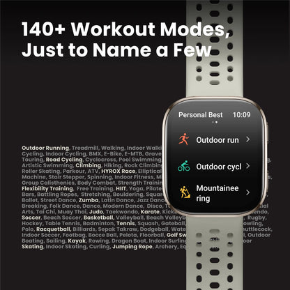 Owiwell Bip 6 Smart Watch - Black1.97" AMOLED Display - Up to 14 Days Battery Life - 5 ATM Water Resistance - Built-in GPS - 24/7 Health Monitoring - Bluetooth Calling - 140+ Sports Modes